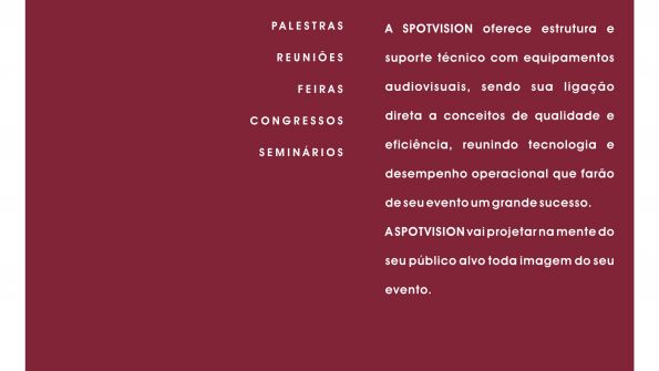 SPOTVISION SOLUÇÕES AUDIOVISUAIS