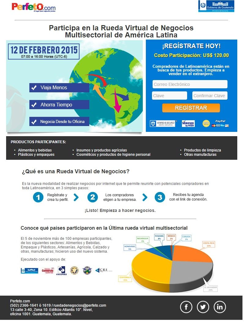 Rueda Virtual de Negocios Multisectorial de América Latina February 2015