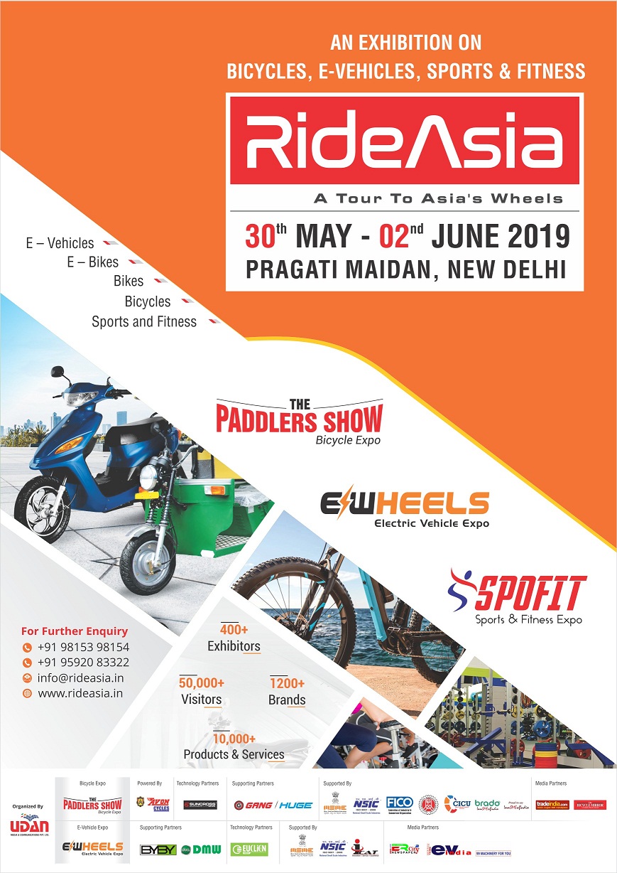 RIDE Asia New Delhi 2019: Bicycles, E-vehicles, Sports & Fitness Expo