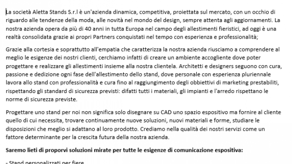 ALETTASTANDS