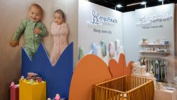 ergoPouch custom booth at ABC Kids Expo 2025, Las Vegas